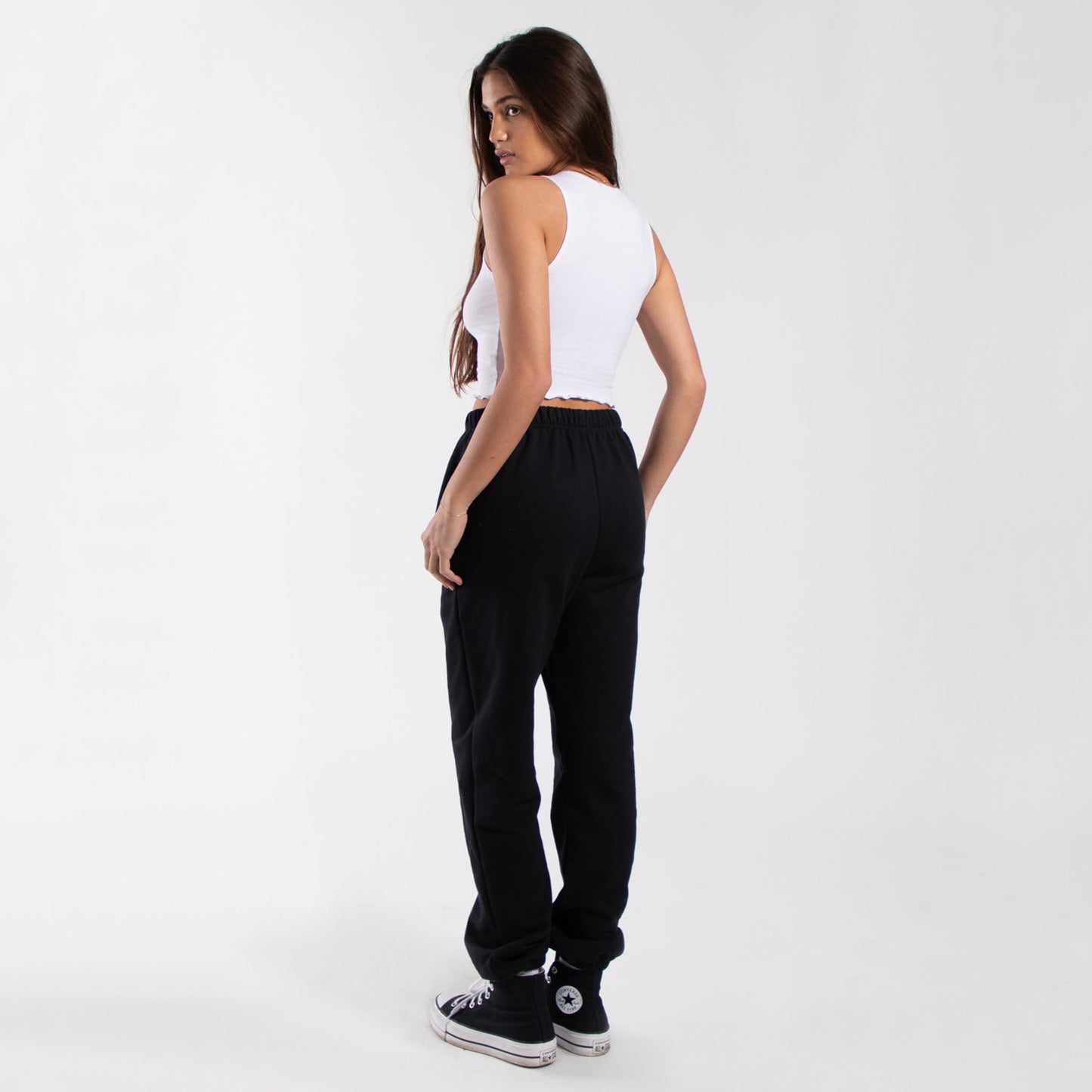 Cropped Lettuce Trim Muscle Tank