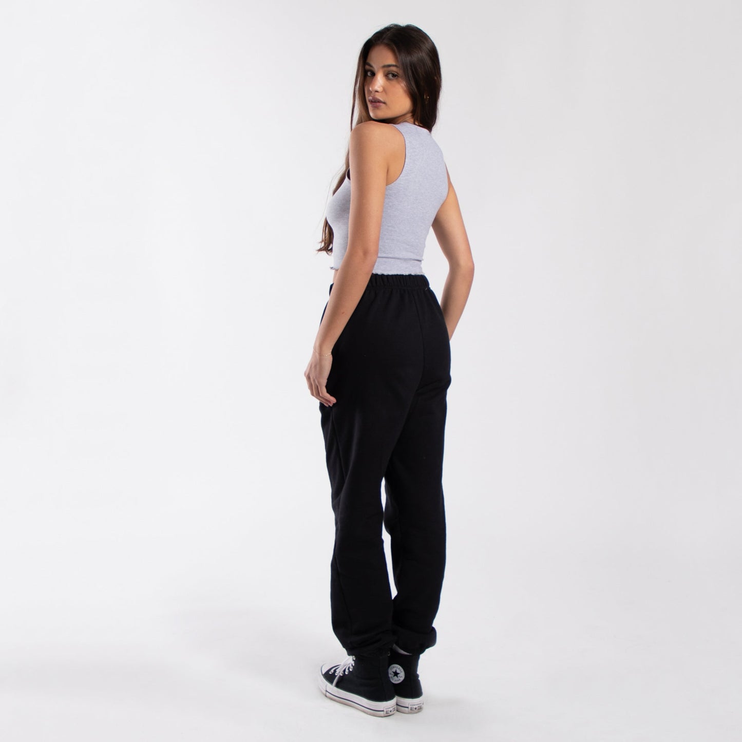 Cropped Lettuce Trim Muscle Tank
