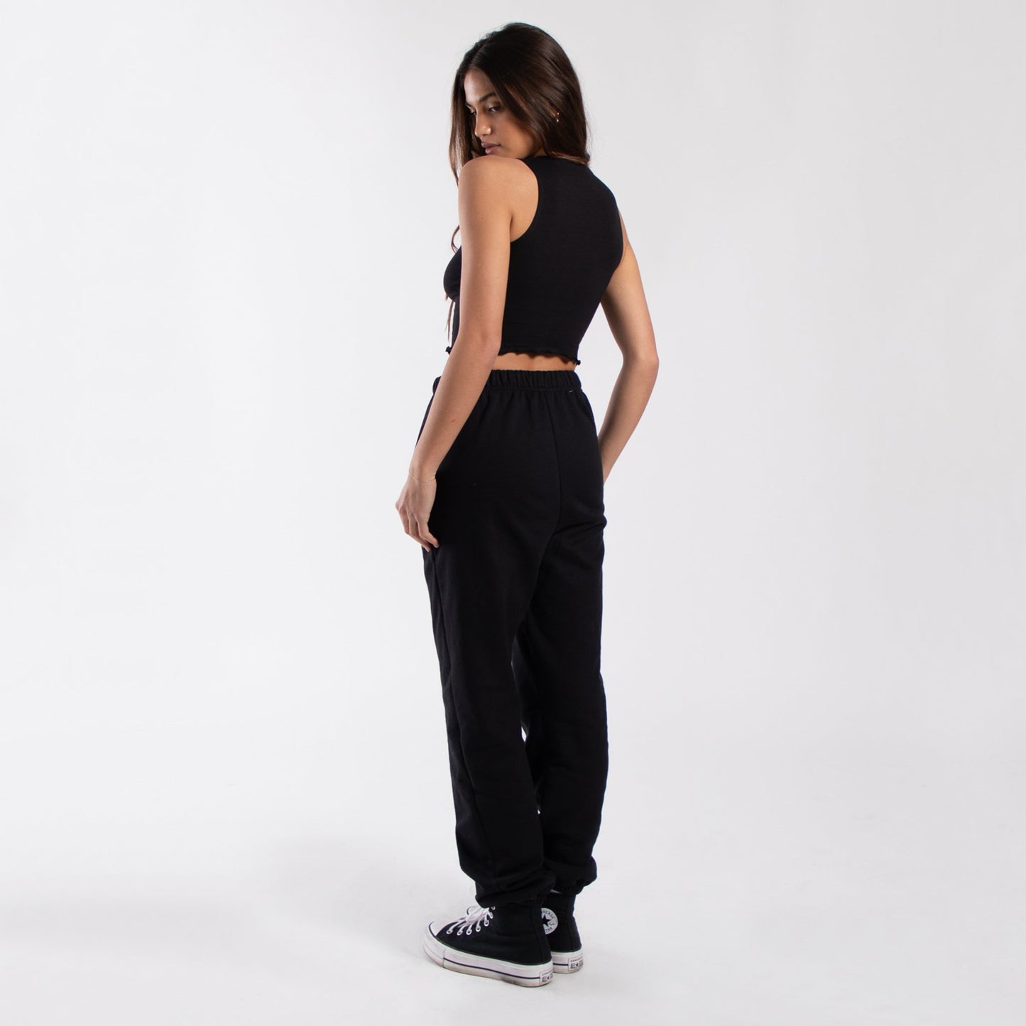 Cropped Lettuce Trim Muscle Tank