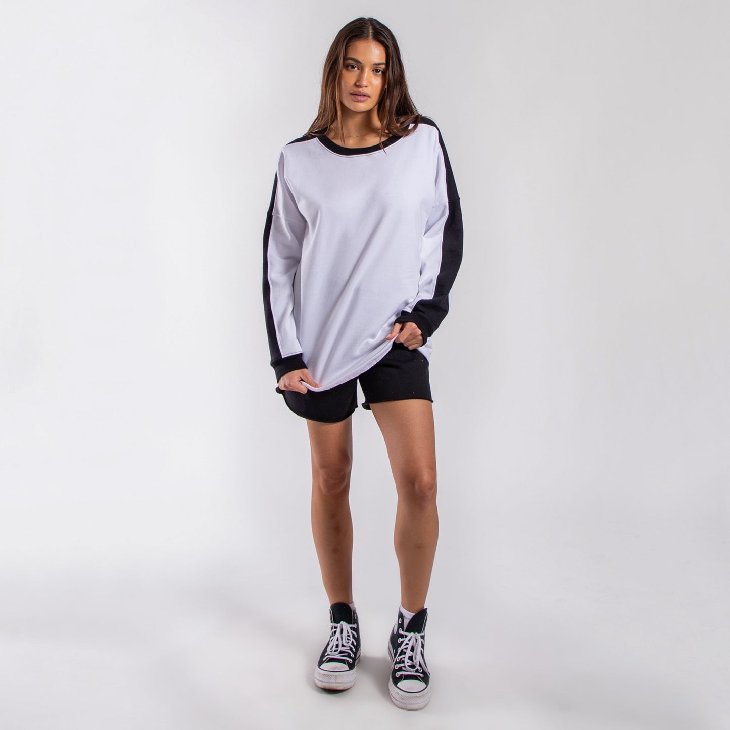 Contrast Crewneck Sweatshirt
