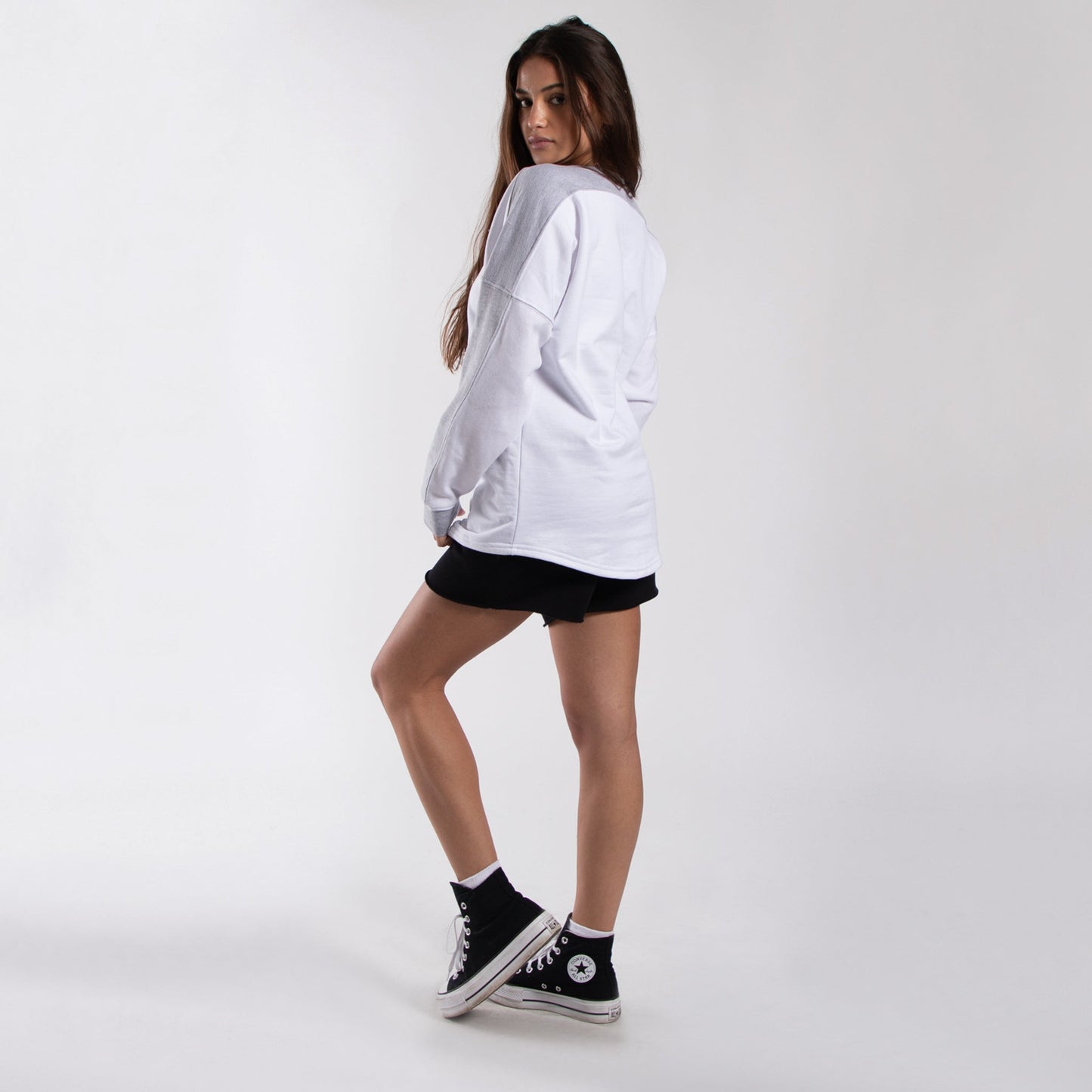 Contrast Crewneck Sweatshirt