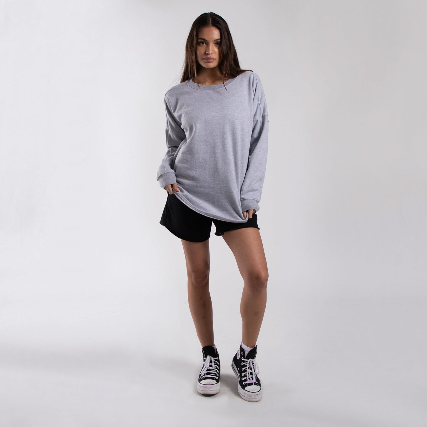 Contrast Crewneck Sweatshirt