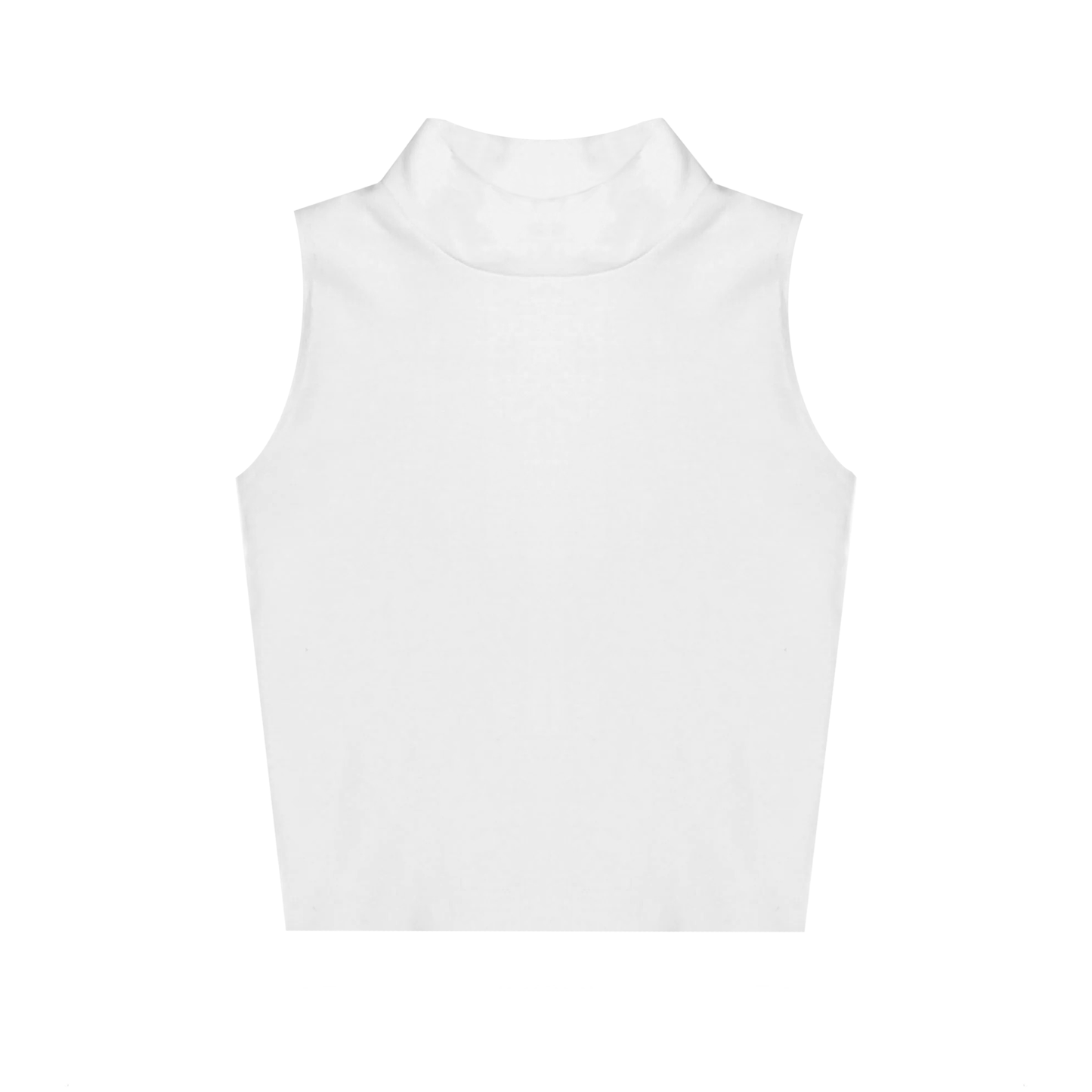 Mock Neck Cropped Muscle Tank