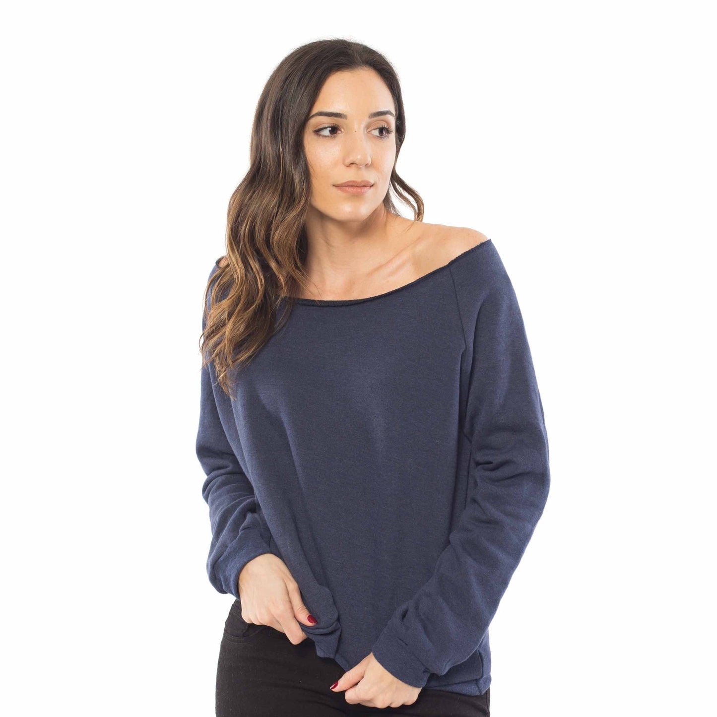 Off Shoulder Pullover Sweatshirt