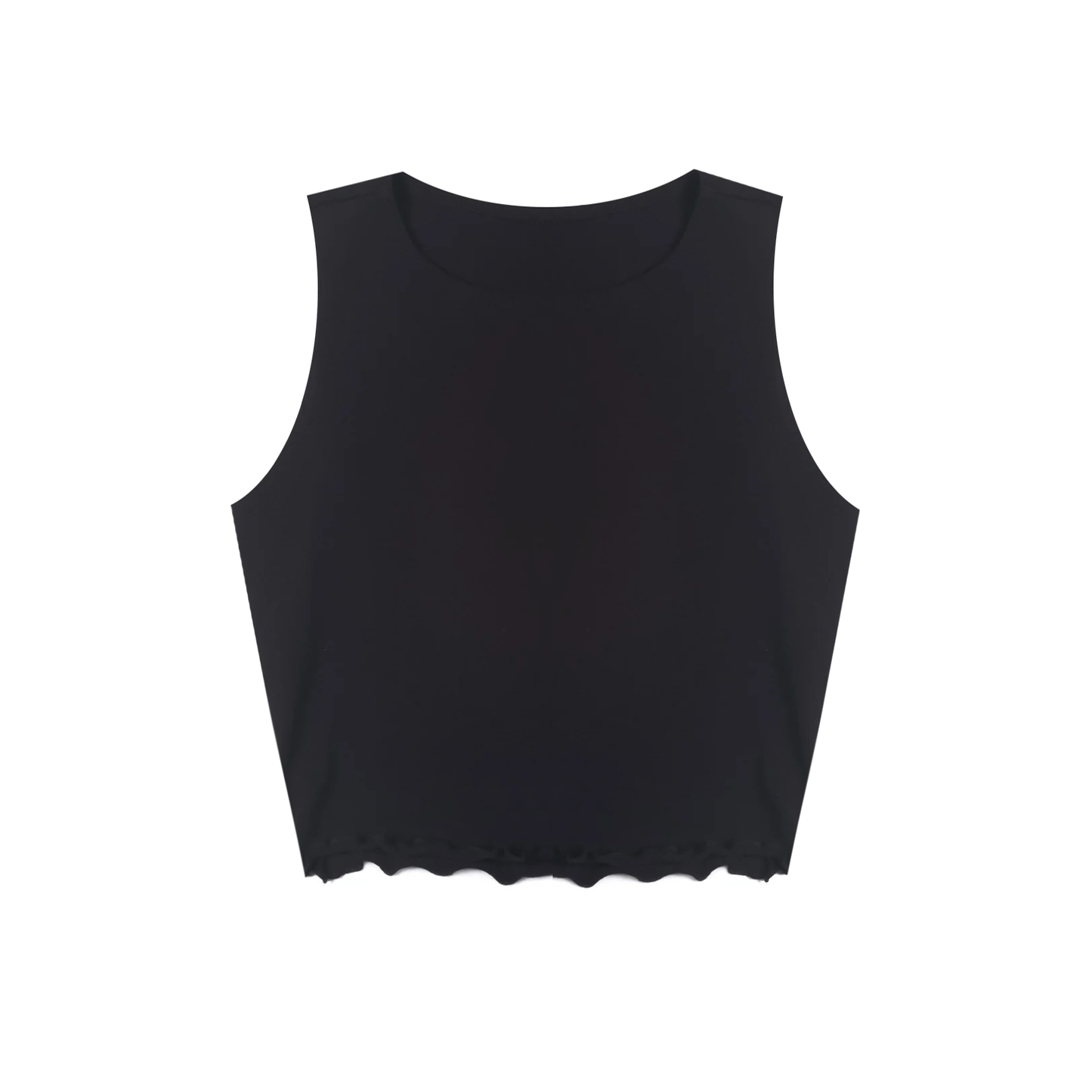 Cropped Lettuce Trim Muscle Tank