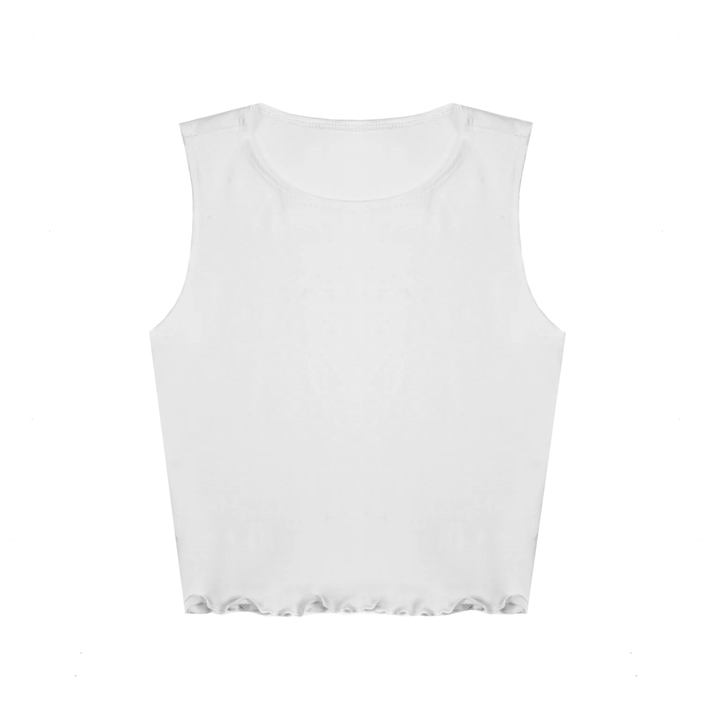 Cropped Lettuce Trim Muscle Tank