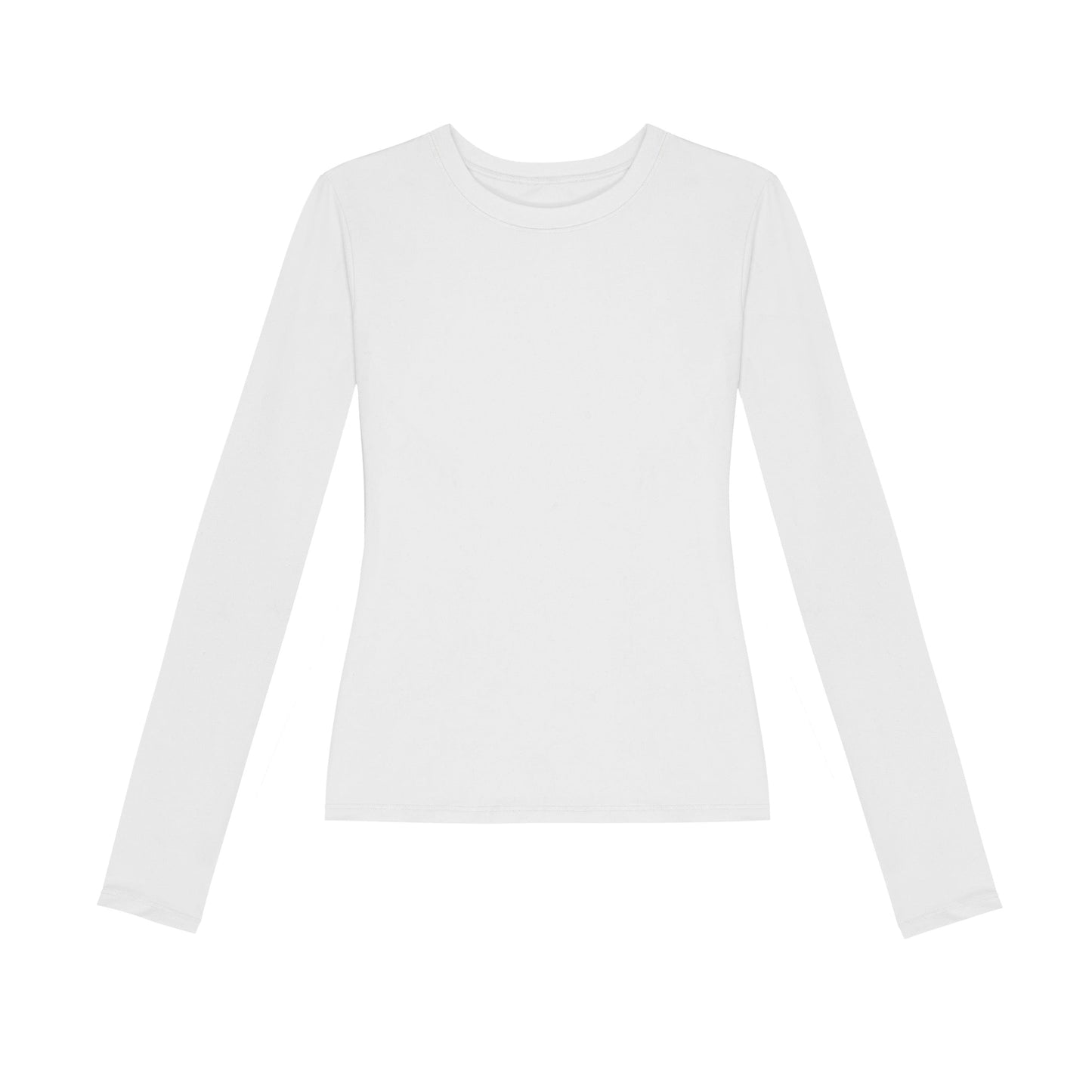 Women's Athletic Long Sleeve White Skims Tee Wholesale Shapewear Blanks