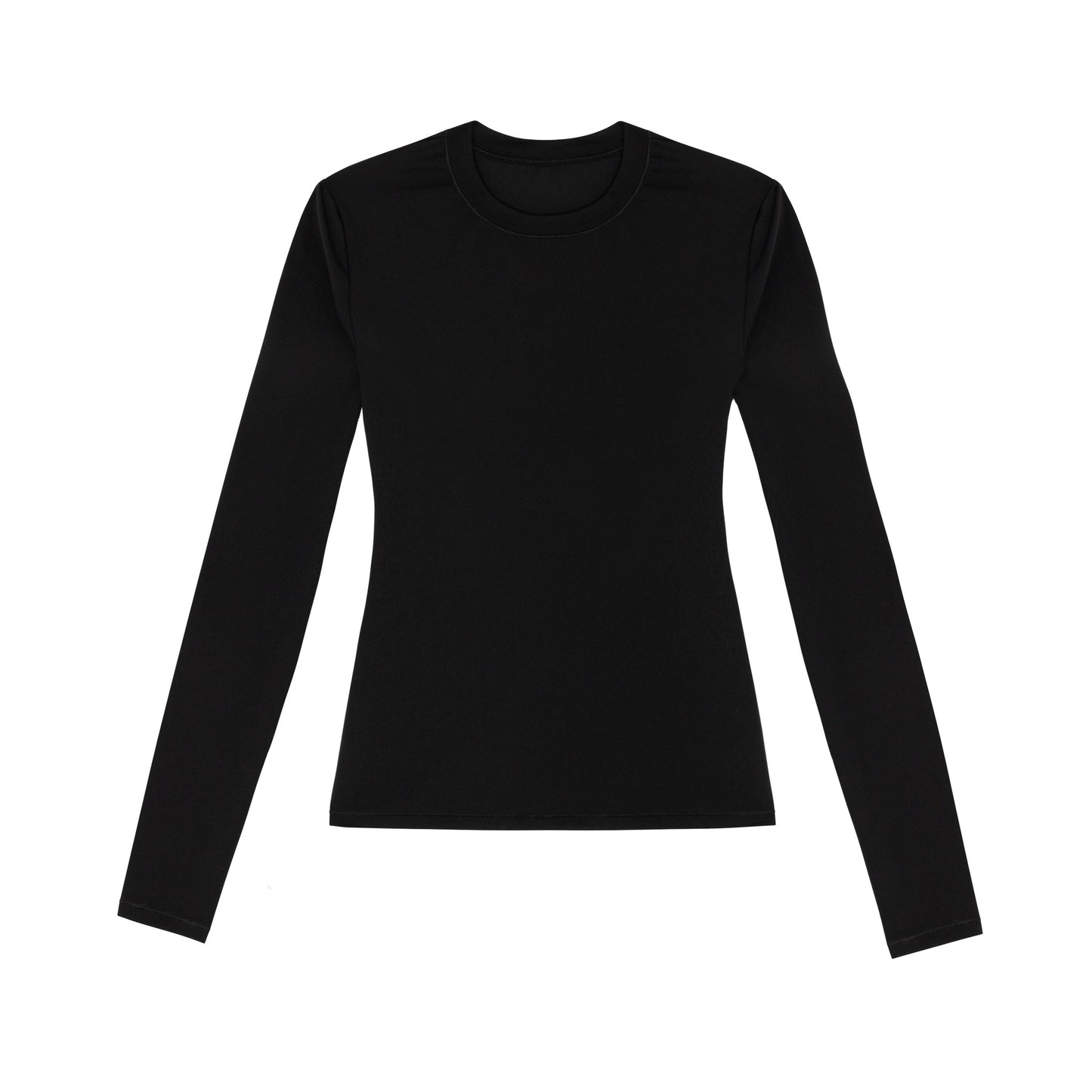 Women's Black Athletic Short Long T-shirt Skims Stretchy Dry Fit Shapewear