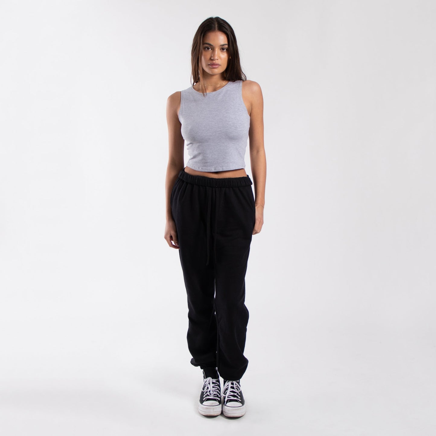 Cropped Formfitting Muscle Tank