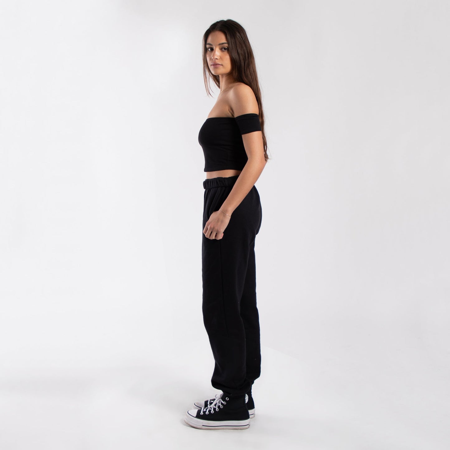 Off Shoulder Cropped Tee