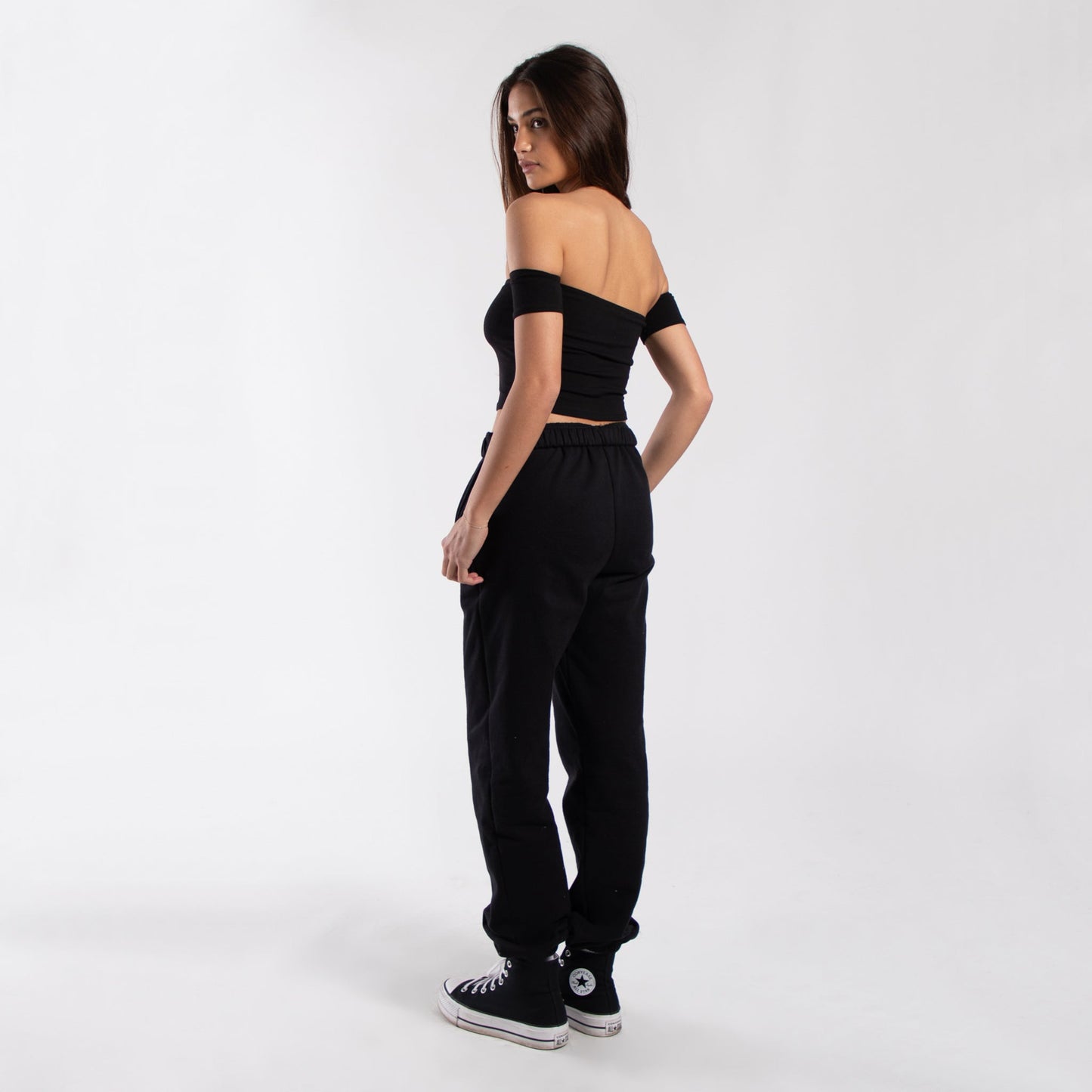 Off Shoulder Cropped Tee